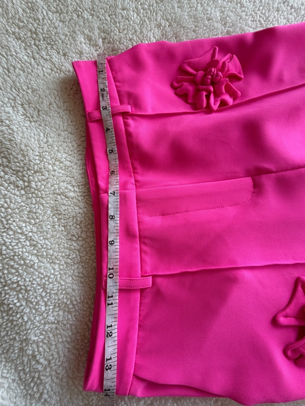 Floral Appliqué Wide-Leg Pants in Hot Pink - Picture 7 of 7